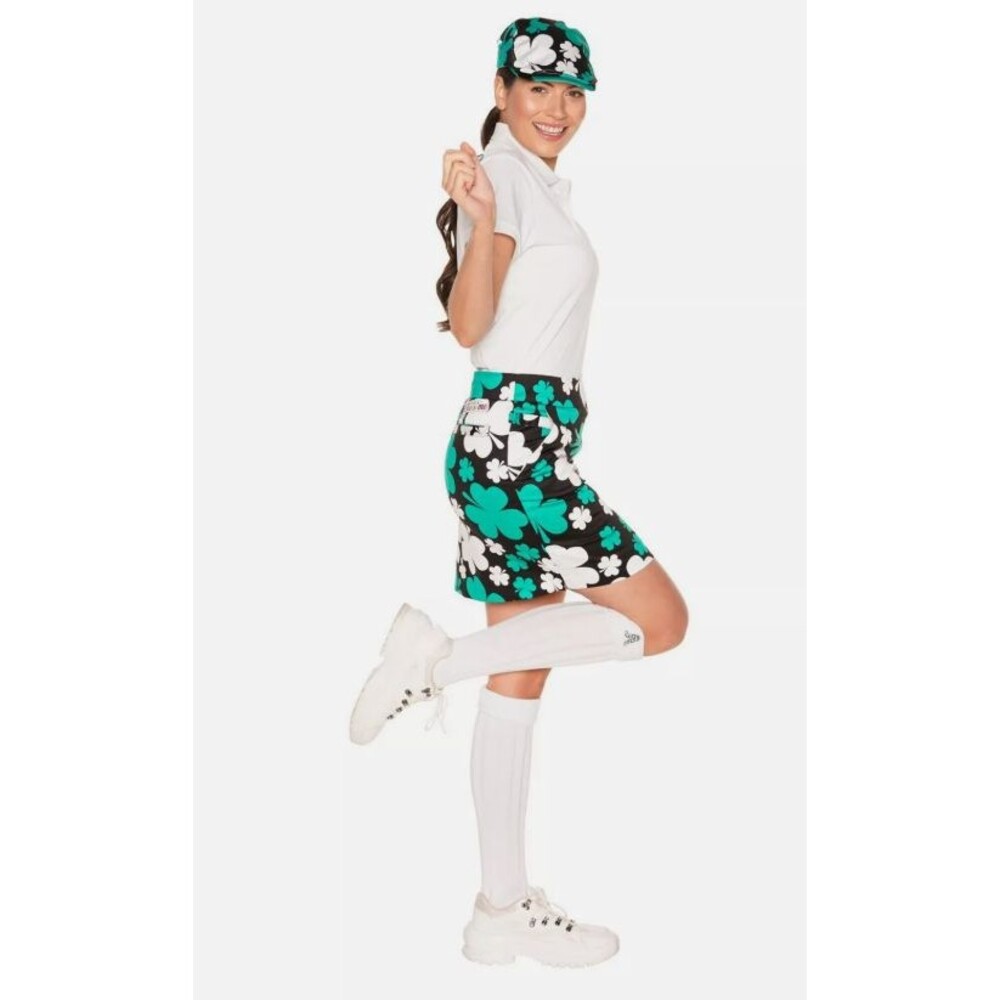 Royal and Awesome Skirt Golf Skort Paddy Par Irish Clover Green Womens Size 6